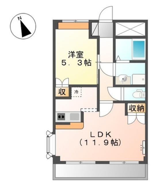和歌山線 田井ノ瀬駅 徒歩10分 2階建 築18年(1LDK/2階)の間取り写真