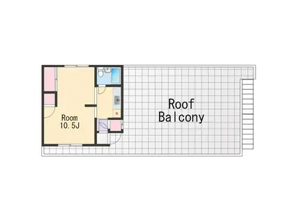 紀ノ川コーポ(1K/3階)の間取り写真