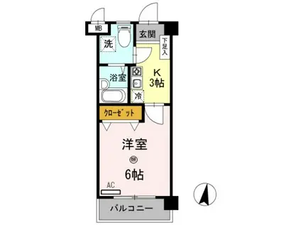 インペリアル宮前(1K/3階)の間取り写真