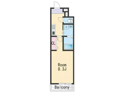 フジパレス和歌山駅東Ⅱ番館(1K/3階)の間取り写真