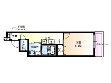 フジパレス和歌山駅北(1K/2階)の間取り写真