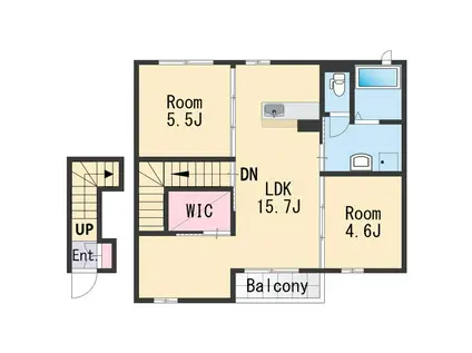 シャーメゾン縁(2LDK/2階)の間取り写真