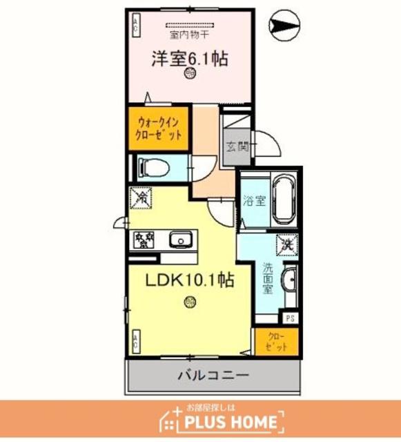 ナピカⅡ(1LDK/1階)の間取り写真