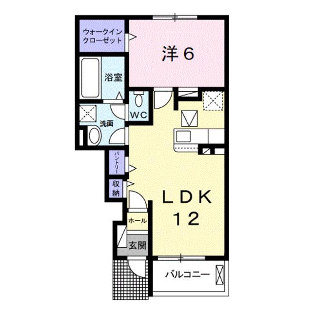 ルフナ Ⅱ(1LDK/1階)の間取り写真
