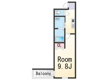 フジパレス新通Ⅱ番館(1K/1階)の間取り写真