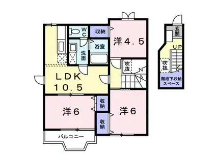 アウローラⅠ(3LDK/2階)の間取り写真