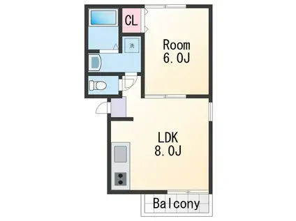 コープAMI(1LDK/1階)の間取り写真