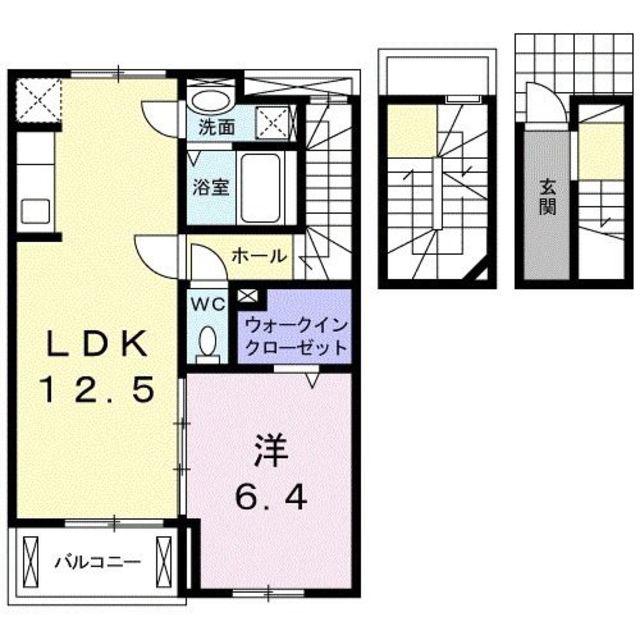 ガーデンコート(1LDK/3階)の間取り写真