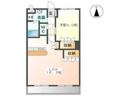 グレイスコートNS(1LDK/1階)の間取り写真