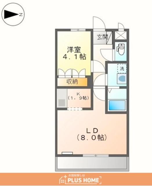 阪和線 紀伊駅 徒歩25分 2階建 築17年(1LDK/2階)の間取り写真