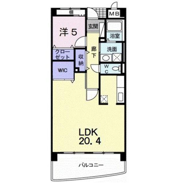 ポルトーネ(1LDK/2階)の間取り写真