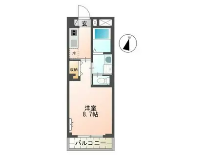 アルヴィータ・F(1K/2階)の間取り写真