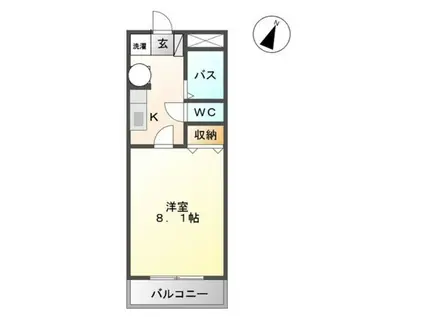 ウィンドミル ケイ(1K/3階)の間取り写真