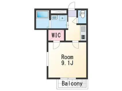 フジパレス新中通Ⅰ番館(1K/3階)の間取り写真
