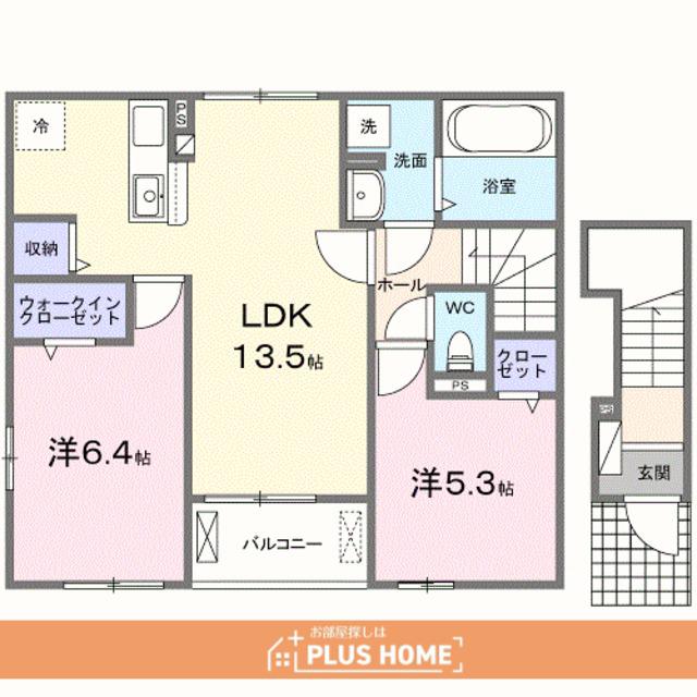 サンリットⅡ(2LDK/2階)の間取り写真