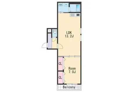 グランシエル オオタ(1LDK/3階)の間取り写真