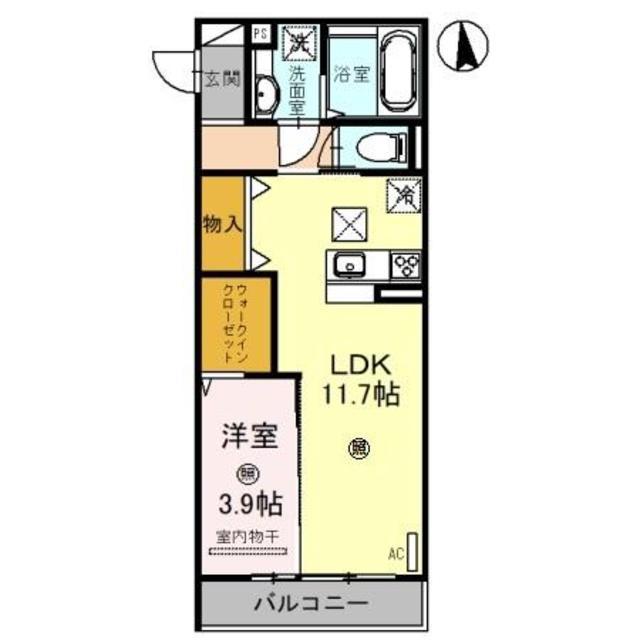 ブリエテラス(1LDK/1階)の間取り写真