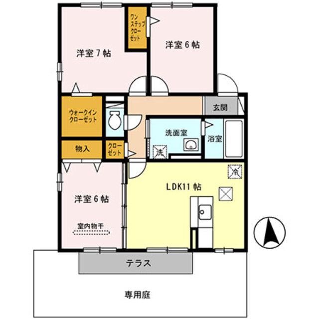 コンフォート中之島(3LDK/1階)の間取り写真
