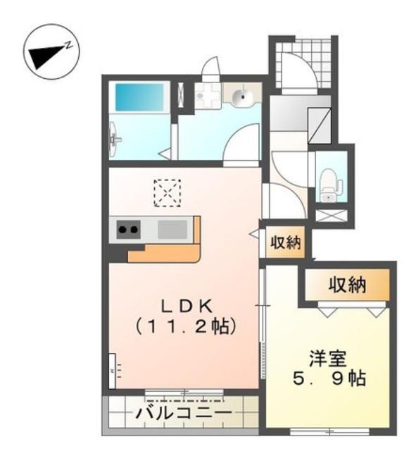 ルミナス・ハイム(1LDK/1階)の間取り写真