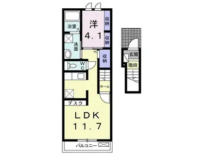 フォレスタ吹上(1LDK/2階)の間取り写真