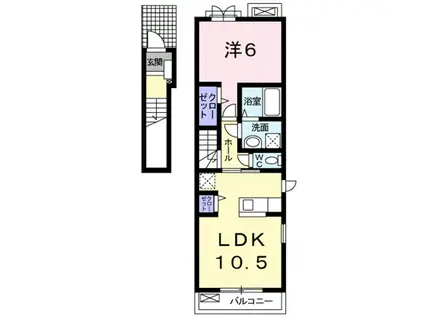 ブリランテ(1LDK/2階)の間取り写真