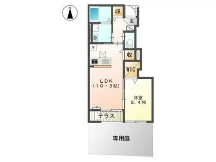 FELICE(1LDK/1階)の間取り写真