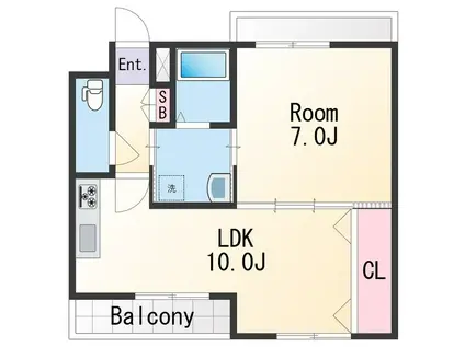 パルム加納(1LDK/3階)の間取り写真