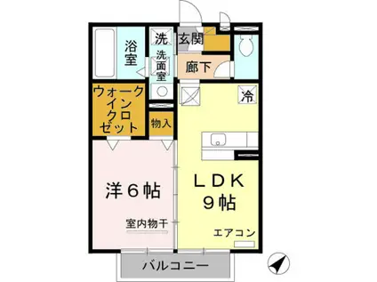 レセンテ光洋(1LDK/1階)の間取り写真