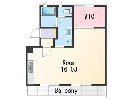 アベニュー楠見(ワンルーム/2階)の間取り写真