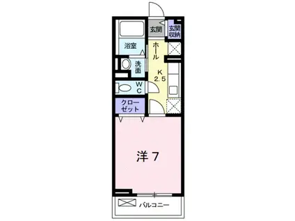 ベーネ ルナ(1K/2階)の間取り写真