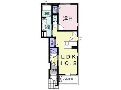 マルコ吹上(1LDK/1階)の間取り写真