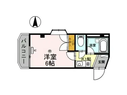 スカイビュー(1K/7階)の間取り写真