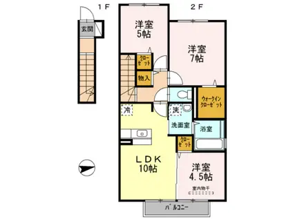 コーラルヴィラ松島Ⅱ(3LDK/2階)の間取り写真