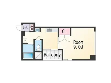 ヤマイチプラザ吹上(1K/4階)の間取り写真