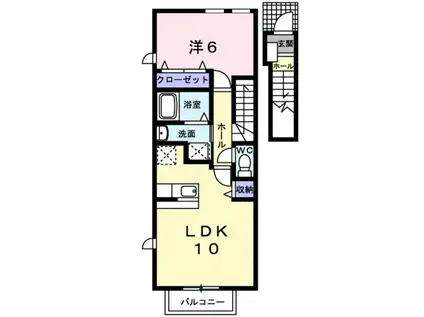 ルーナルーチェⅡ(1LDK/2階)の間取り写真