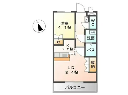 エルアール26(1LDK/1階)の間取り写真