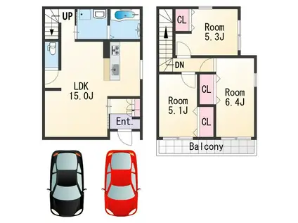 南海電鉄和歌山港線 和歌山港駅 徒歩38分 2階建 築3年(3LDK)の間取り写真