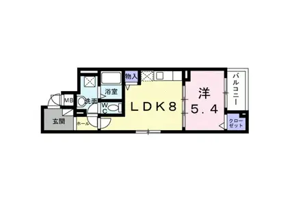 モンテリザイア紀和(1LDK/3階)の間取り写真