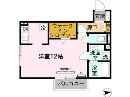 ネオハウス パティオ(ワンルーム/2階)の間取り写真