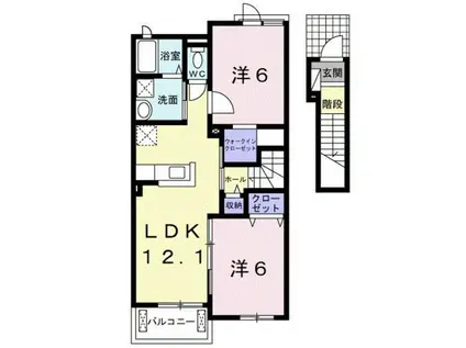 エテルノ(2LDK/2階)の間取り写真