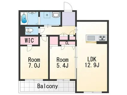 メゾンド・ベレオ(2LDK/2階)の間取り写真