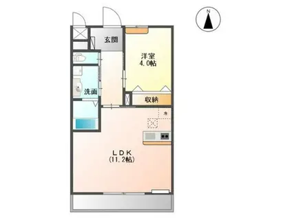 グランアセット宮前(1LDK/1階)の間取り写真