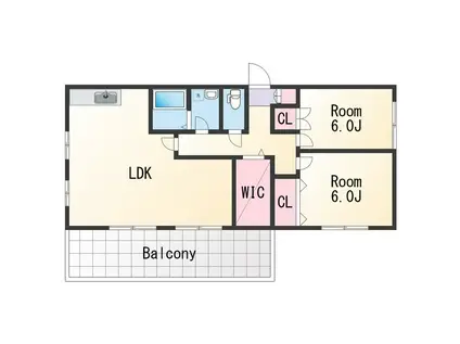 ハイムフューチャー(2SLK/2階)の間取り写真