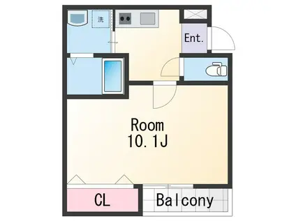 フジパレス和歌山黒田Ⅱ番館(1K/1階)の間取り写真