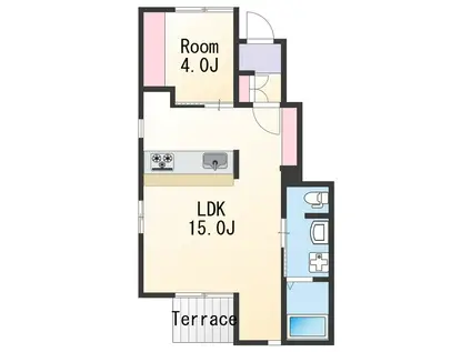 カーサ ビアンコ(1SLDK/1階)の間取り写真