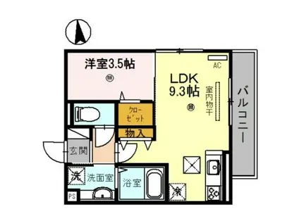 ノヴァ・グランデ(1LDK/2階)の間取り写真