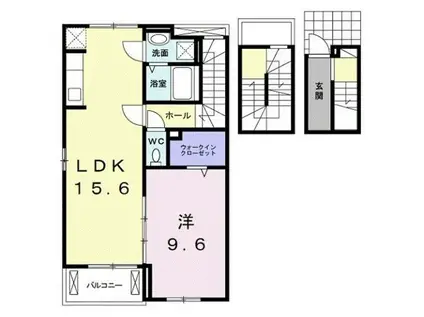 GRAND HILLS(1LDK/3階)の間取り写真