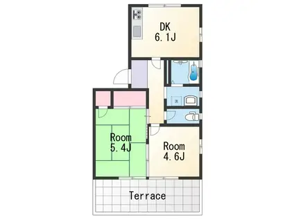 ラウンド・Ⅰ(3K/1階)の間取り写真