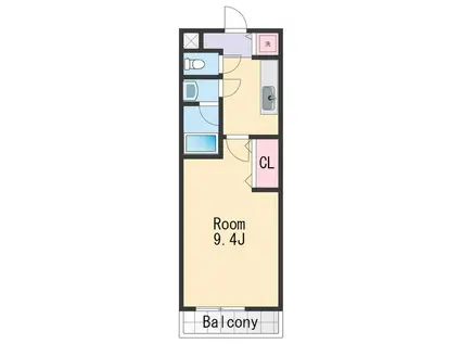 フジパレスリベーラ今福(1K/2階)の間取り写真