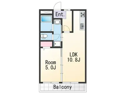 パールハウス(1LDK/3階)の間取り写真
